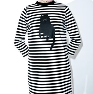 Lazy oaf Stripey cat dress